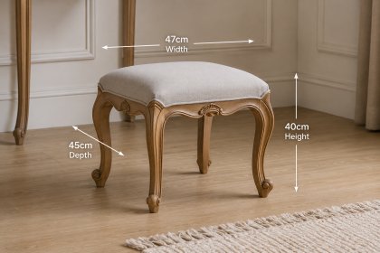 Gallery Direct Chic Weathered Dressing Table Stool