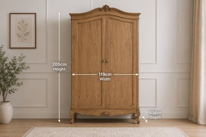 Gallery Direct Chic Weathered 2 Door Wardrobe