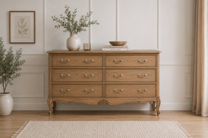 Gallery Direct Chic Weathered 6 Drawer Chest Of Drawers