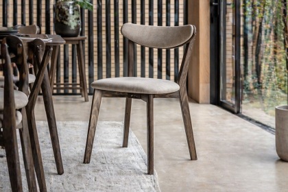 Gallery Direct Hatfield Pair Of Smoked Oak Dining Chairs