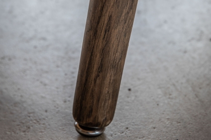 Gallery Direct Hatfield Smoked Oak 80cm Small Triangular Dining Table Set & x2 Chairs