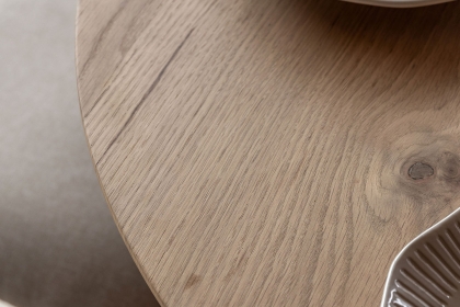 Gallery Direct Hatfield Natural Oak 110cm Round Dining Table Set & x4 Chairs