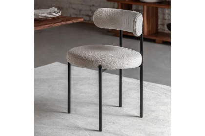 Gallery Direct Aveley Set of 2 Vanilla Boucle Dining Chairs Gallery Direct Aveley Set of 2 Vanilla Boucle Dining Chairs