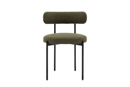 Gallery Direct Aveley Set of 2 Green Boucle Dining Chairs Gallery Direct Aveley Set of 2 Green Boucle Dining Chairs