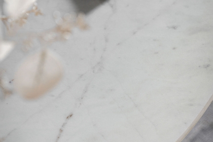 Gallery Direct Marmo Mango Wood Round Dining Table with Marble Top