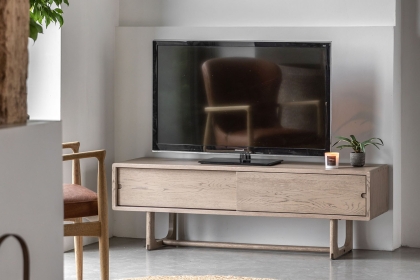 Gallery Direct Craft Smoked Oak Media TV Unit
