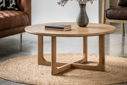 Gallery Direct Craft Natural Oak Round Coffee Table
