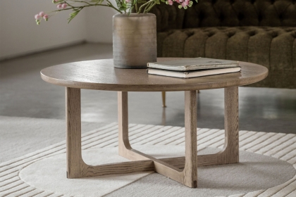 Gallery Direct Craft Smoked Oak Round Coffee Table
