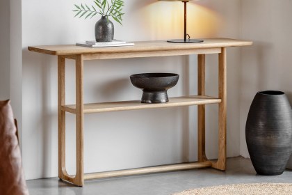 Gallery Direct Craft Natural Oak Console Table