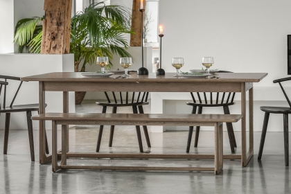 Gallery Direct Craft Smoked Oak Extending Dining Table