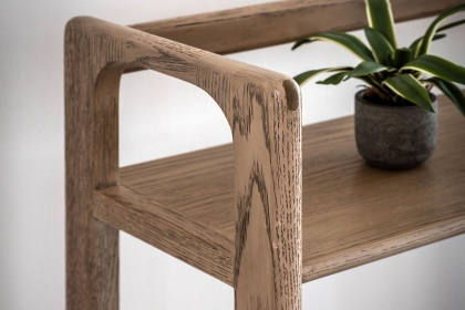 Gallery Direct Craft Smoked Oak Small Open Display Unit