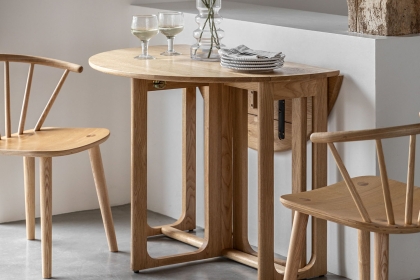 Gallery Direct Craft Natural Oak Folding Dining Table