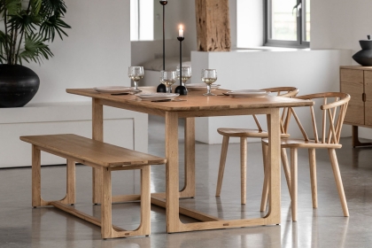 Gallery Direct Craft Natural Oak Dining Table Set & 4 Chairs
