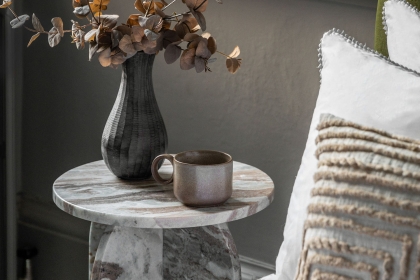 Gallery Direct Amalfi Natural Marble Side Table