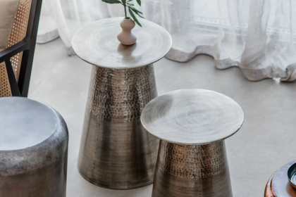 Gallery Direct Langley Gold Metal Set Of 2 Side Tables