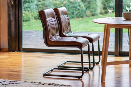Gallery Direct Capri Vintage Leather Chair in Brown