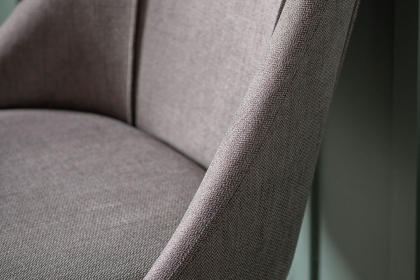 Gallery Direct Set of 2 Elliot Fabric Dining Chairs in Slate Grey Linen Gallery Direct Set of 2 Elliot Fabric Dining Chairs in Slate Grey Linen