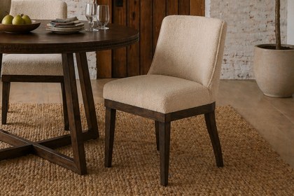 Gallery Direct Set of 2 Kelvedon Dining Chairs in Taupe Boucle