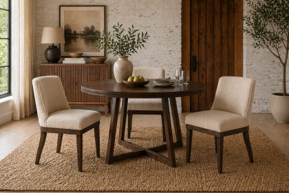 Gallery Direct Set of 2 Kelvedon Dining Chairs in Taupe Boucle