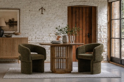 Gallery Direct Sloane Dining Chair in Green Boucle