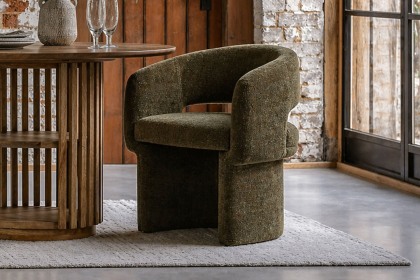 Gallery Direct Sloane Dining Chair in Green Boucle