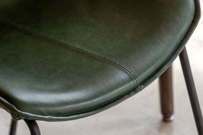 Gallery Direct Set of 2 Hawking Dining Chairs in Green PU Leather