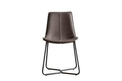 Gallery Direct Set of 2 Hawking Dining Chairs in Ember PU Leather
