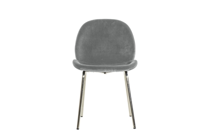 Gallery Direct Set of 2 Flanagan Dining Chairs in Light Grey Velvet