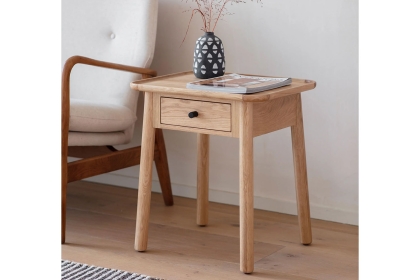 Gallery Direct Kingham Oak 1 Drawer Side Table Gallery Direct Kingham Oak 1 Drawer Side Table