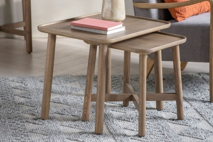 Gallery Direct Kingham Grey Oak Nest Of Tables Gallery Direct Kingham Grey Oak Nest Of Tables
