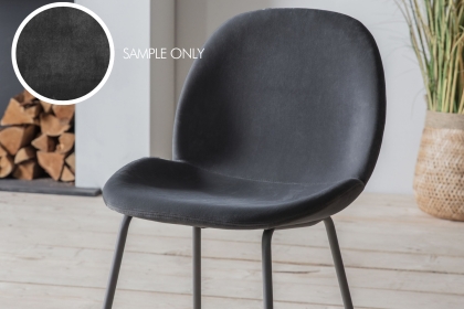 Flanagan Dark Grey Velvet Sample Flanagan Dark Grey Velvet Sample