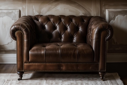 Buckingham Leather Chesterfield Club Chair in Vintage Cognac