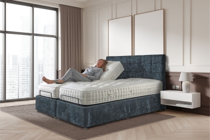 Adjust-A-Bed Natural 3000 Electric Adjustable Divan Bed with Lifestyle Base