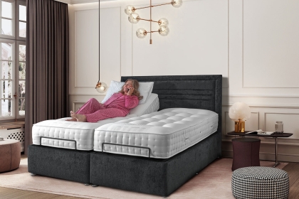 Adjust-A-Bed Natural 5000 Electric Adjustable Divan Bed with Lifestyle Base