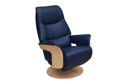 Utah Full Leather Swivel Recliner Chair