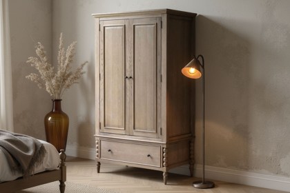 Gallery Direct Artisan Limewash Oak Wardrobe