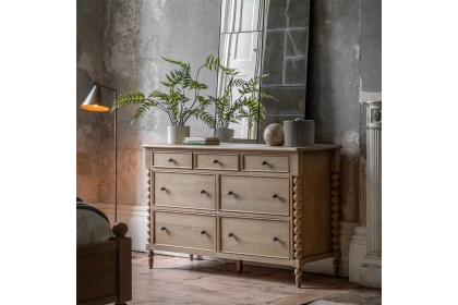 Gallery Direct Artisan Limewash Oak 7 Drawer Chest of Drawers