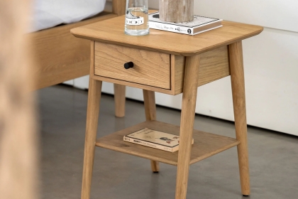 Gallery Direct Hatfield Natural Oak Bedside Table