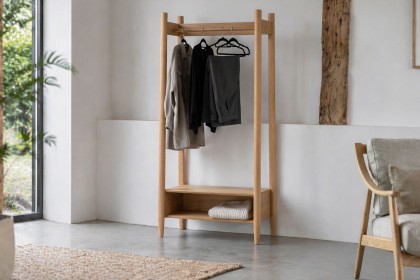 Gallery Direct Hatfield Natural Oak Open Wardrobe