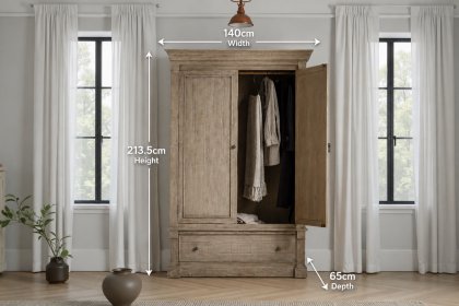 Gallery Direct Vancouver Rustic Wardrobe