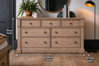 Gallery Direct Vancouver Rustic 7 Drawer Chest of Drawers
