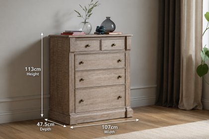 Gallery Direct Vancouver Rustic 5 Drawer Chest of Drawers