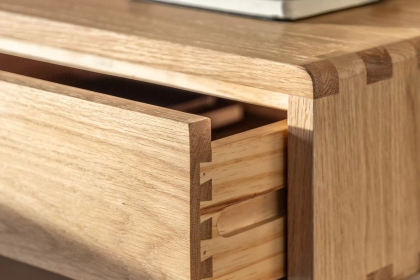 Gallery Direct Craft Natural Oak 1 Drawer Bedside Table