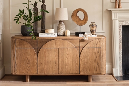 Austin Warm Oak Wide Sideboard