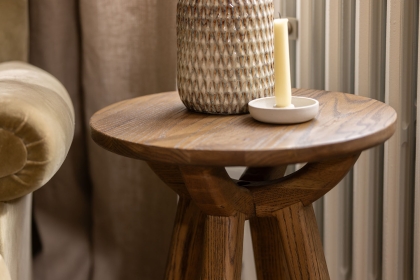 Austin Warm Oak Side Lamp Table