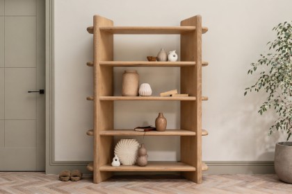 Flynn Natural Oak Open Display Bookcase