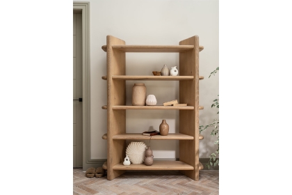 Flynn Natural Oak Open Display Bookcase Flynn Natural Oak Open Display Bookcase