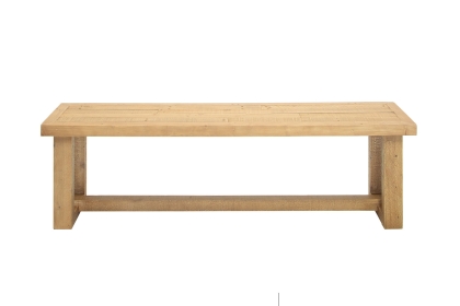 Oakley Reclaimed Wood 160cm Dining Bench in Rustic Buff Finish