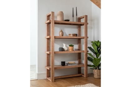 Oakley Reclaimed Wood Open Display Bookcase in Rustic Buff Finish Oakley Reclaimed Wood Open Display Bookcase in Rustic Buff Finish