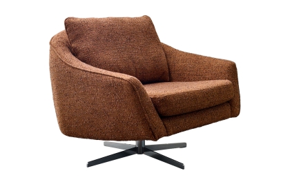 Bowen Fabric Lounger Swivel Chair